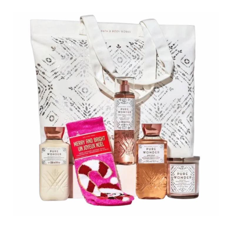 BATH & BODY WORKS PURE WONDER COFFRET CADEAU 5 PIÈCES + SAC