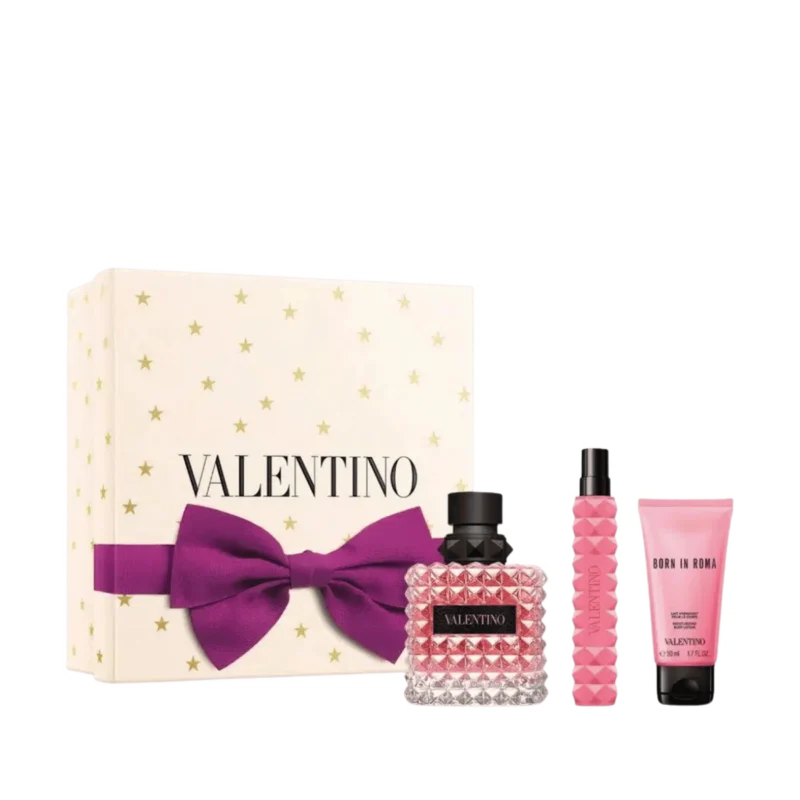 VALENTINO DONNA BORN IN ROMA EDP 100ML + EDP 10ML + LAIT HYDRATANT CORPS 50ML COFFRET