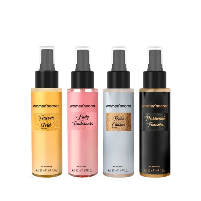 Women'secret - Body Mist Coffret - Brumes Corporelles Parfumées 4 * 50ml